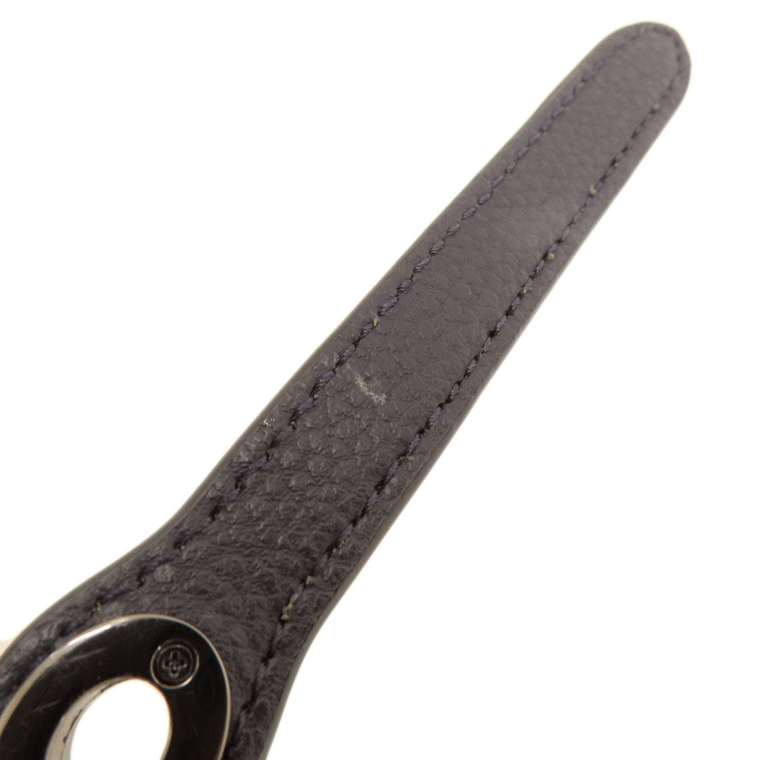 COACH Tote Bag 58849 leather Navy logoMetal Women Used Authentic