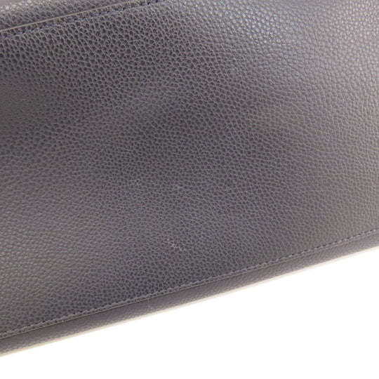 COACH Tote Bag 58849 leather Navy logoMetal Women Used Authentic