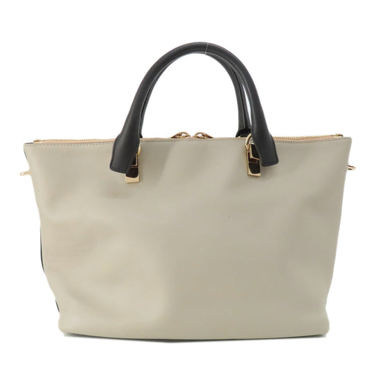 Chloe Tote Bag leather gray logo