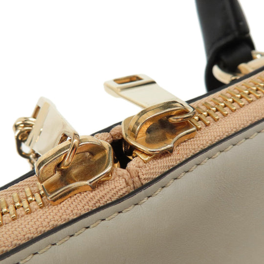 Chloe Tote Bag leather gray logo