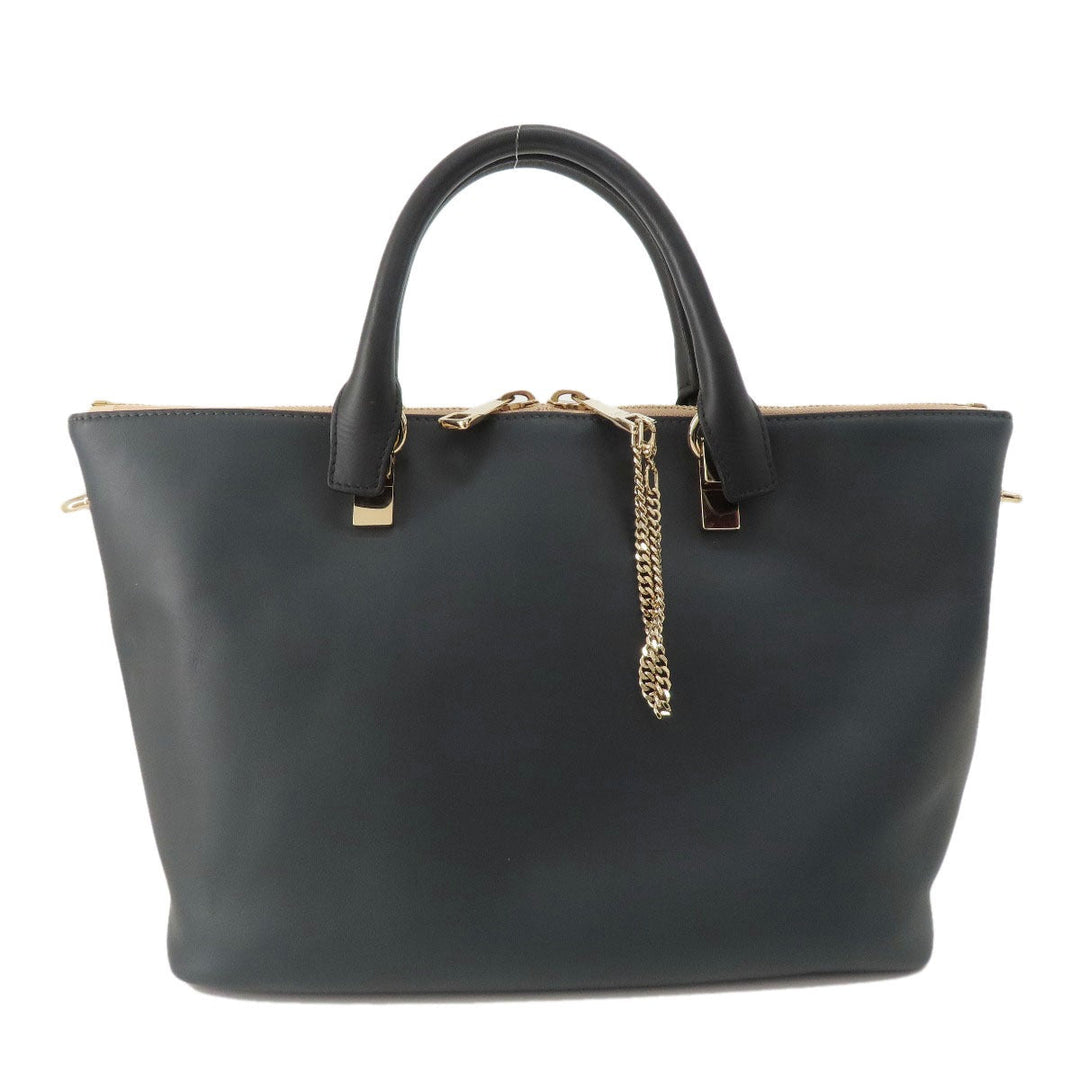 Chloe Tote Bag leather gray logo