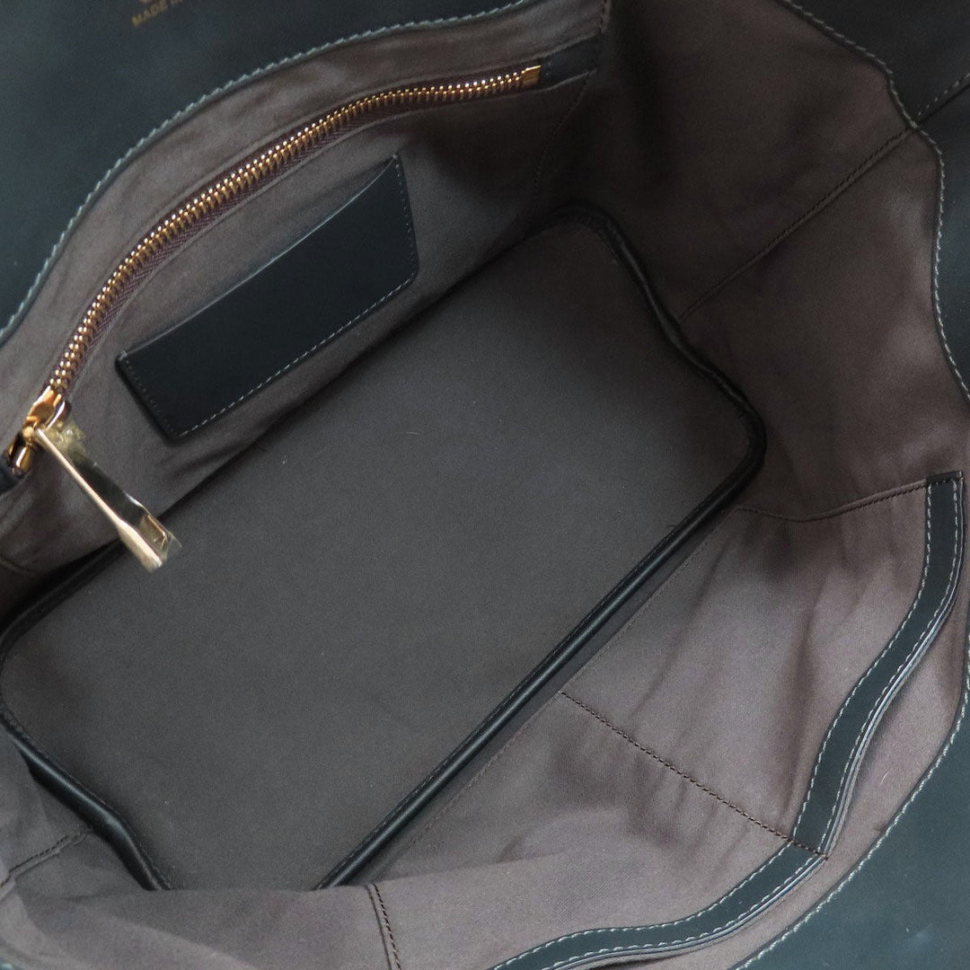 Chloe Tote Bag leather gray logo