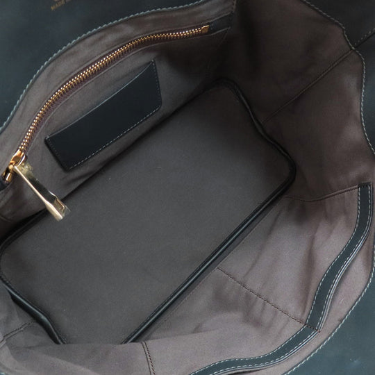 Chloe Tote Bag leather gray logo