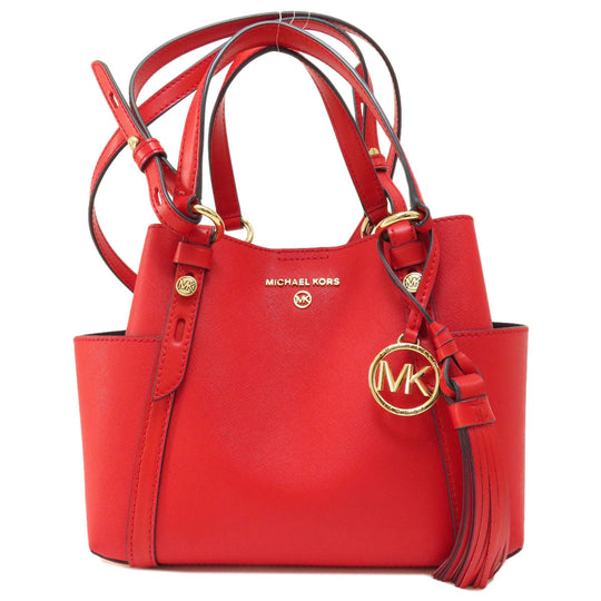 MICHAEL KORS Handbag PVC Red logoMetal 2WAY