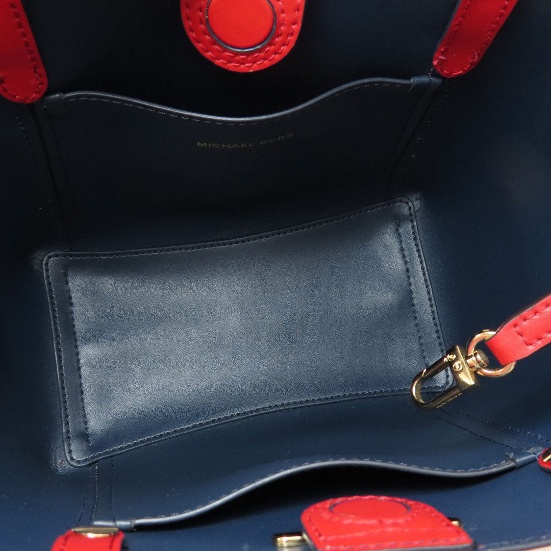 MICHAEL KORS Handbag PVC Red logoMetal 2WAY