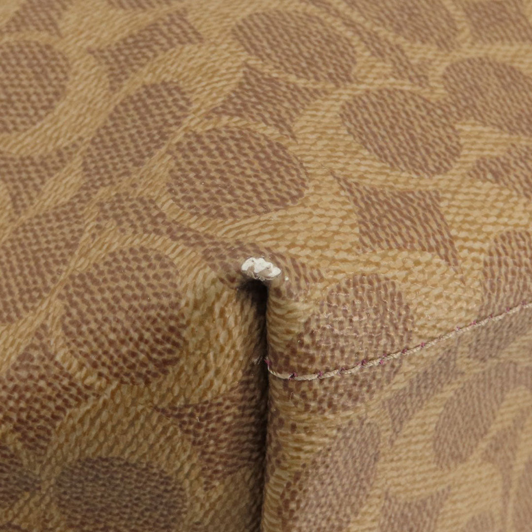 COACH Tote Bag 32714 PVC beige Signature