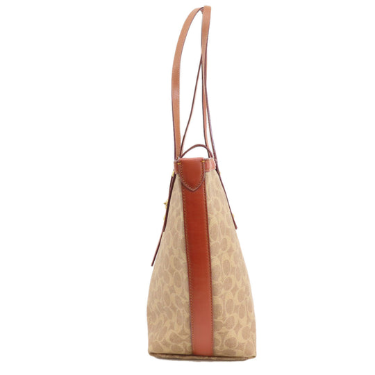 COACH Tote Bag 32714 PVC beige Signature