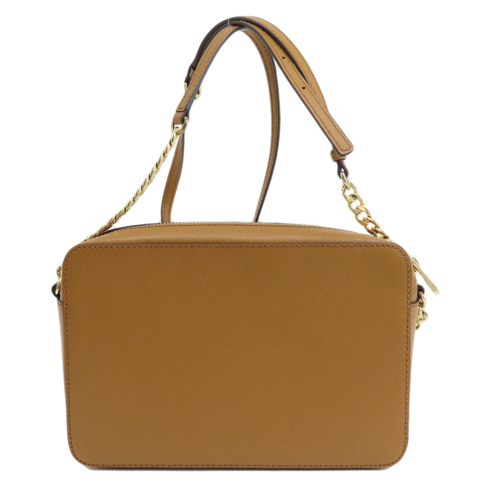 MICHAEL KORS Shoulder Bag leather Ocher logo Women Used Authentic