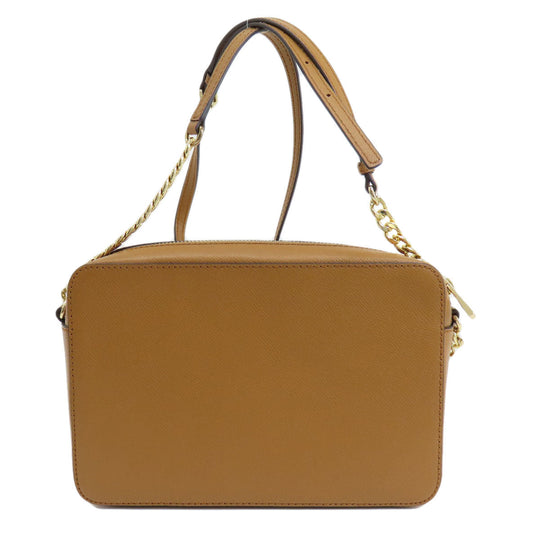 MICHAEL KORS Shoulder Bag leather Ocher logo Women Used Authentic