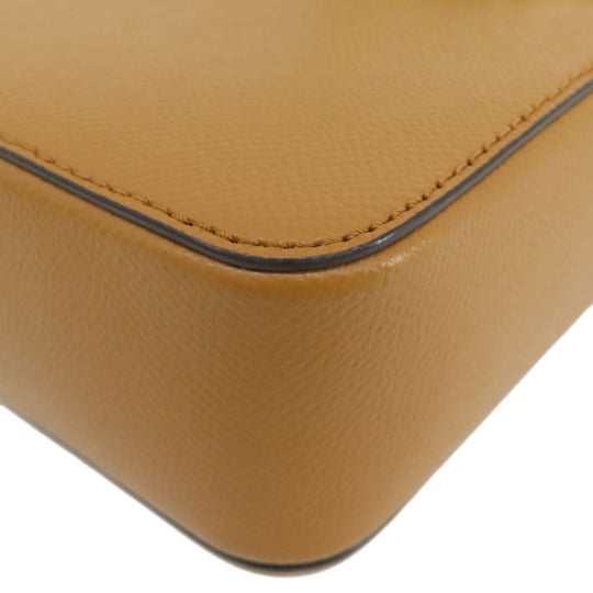 MICHAEL KORS Shoulder Bag leather Ocher logo Women Used Authentic