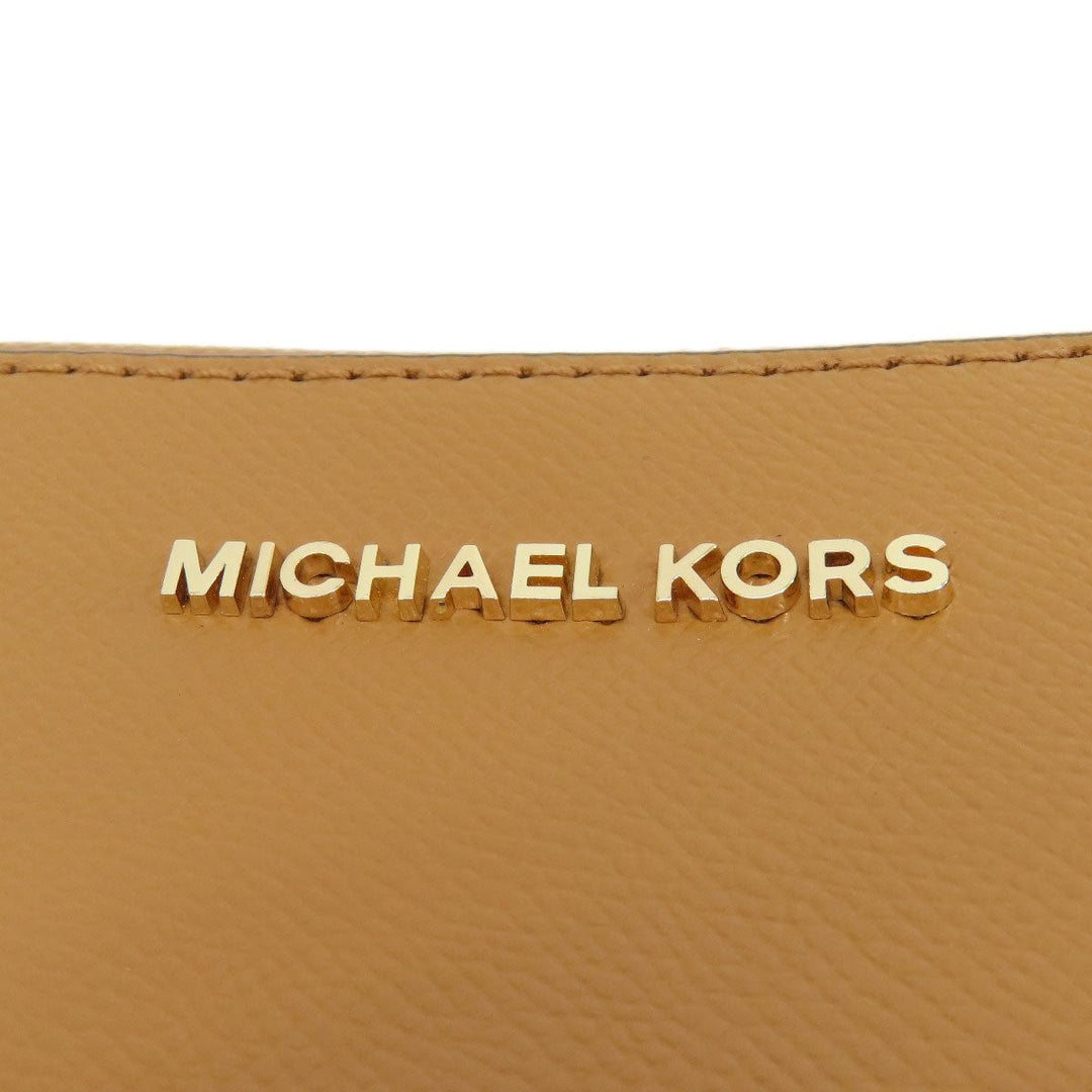 MICHAEL KORS Shoulder Bag leather Ocher logo Women Used Authentic