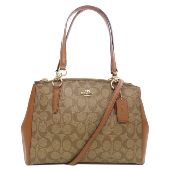 COACH Handbag F58291 PVC Brown Signature 2WAY