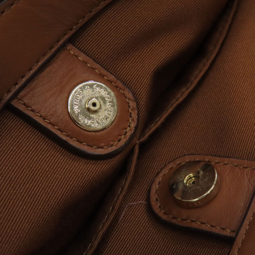 COACH Handbag F58291 PVC Brown Signature 2WAY