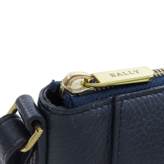 BALLY Tote Bag leather Navy Barry Stripe 2WAY mens(Unisex) Used Authentic