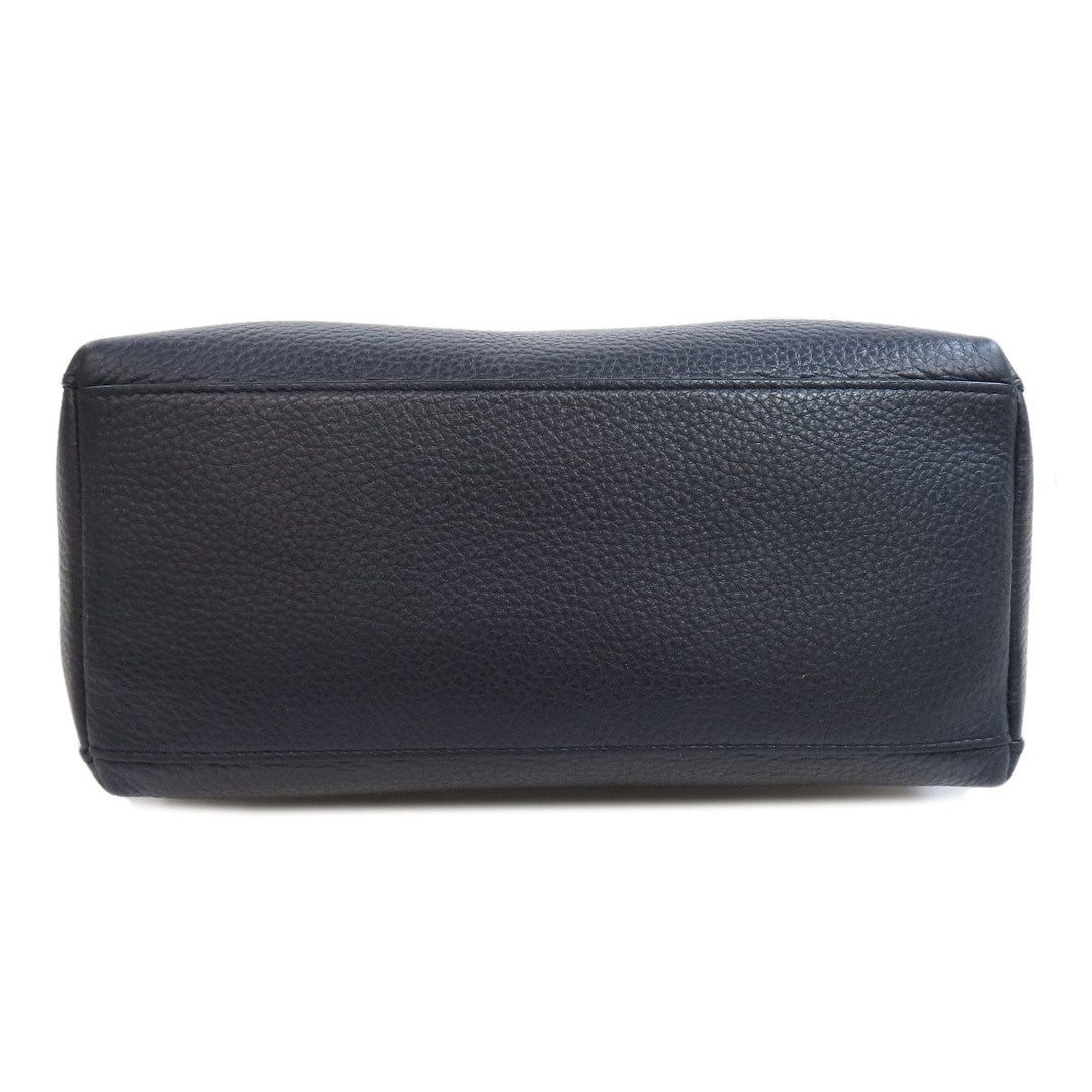 BALLY Tote Bag leather Navy Barry Stripe 2WAY mens(Unisex) Used Authentic