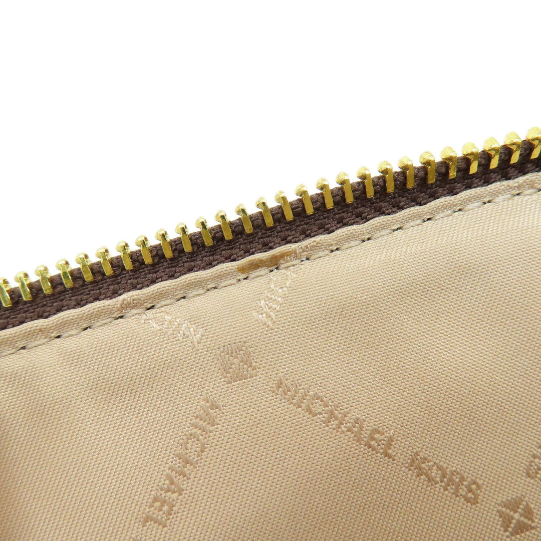 MICHAEL KORS Shoulder Bag PVC Brown MK signature Women Used Authentic
