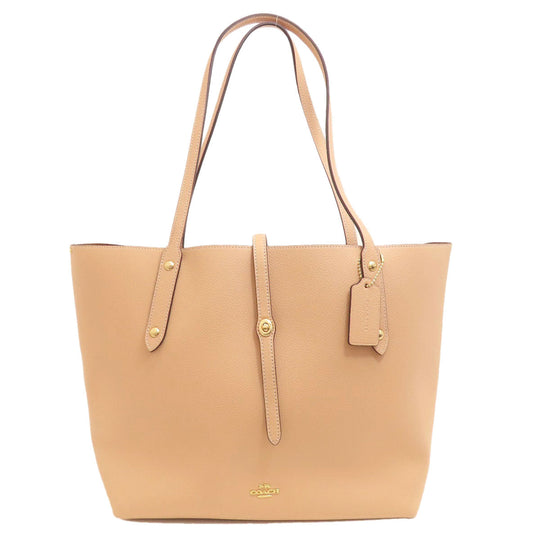 COACH Tote Bag 58849 leather beige logoMetal