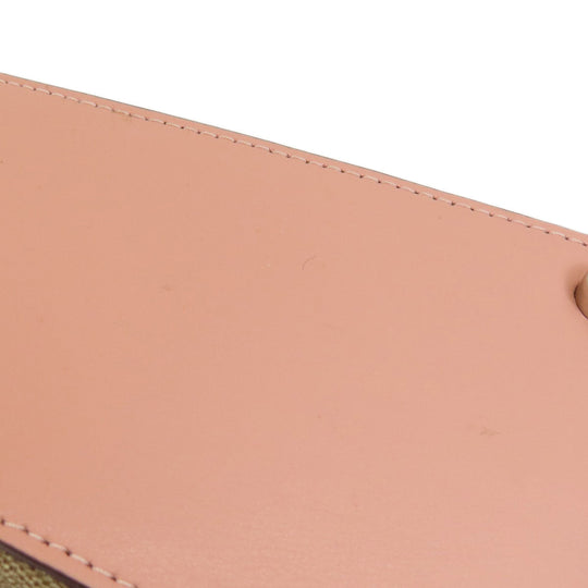 COACH Handbag F67027 PVC Brown Signature 2WAY Women Used Authentic