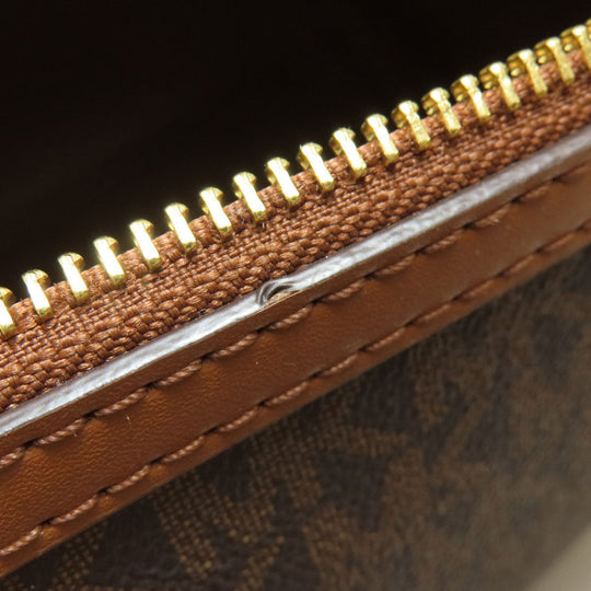 MICHAEL KORS Boston Duffel bag Coated canvas Brown Mini Boston MK Signature 2WAY