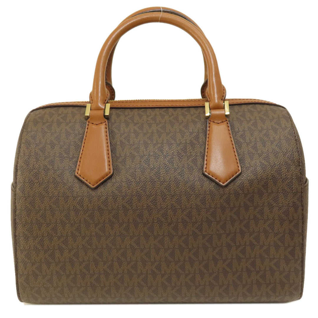 MICHAEL KORS Boston Duffel bag Coated canvas Brown Mini Boston MK Signature 2WAY