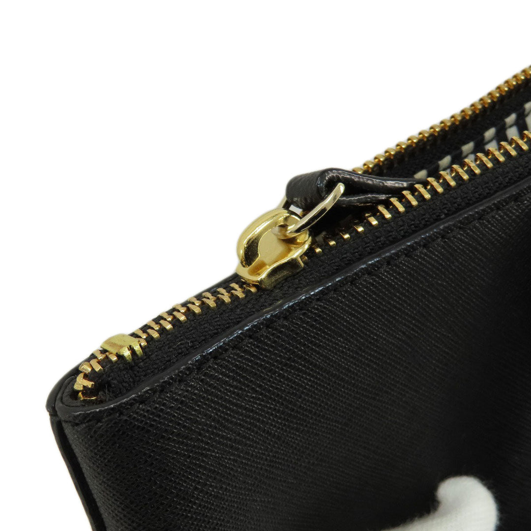 Kate Spade Tote Bag leather black logo Women Used Authentic