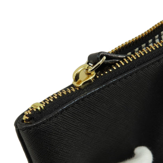 Kate Spade Tote Bag leather black logo Women Used Authentic