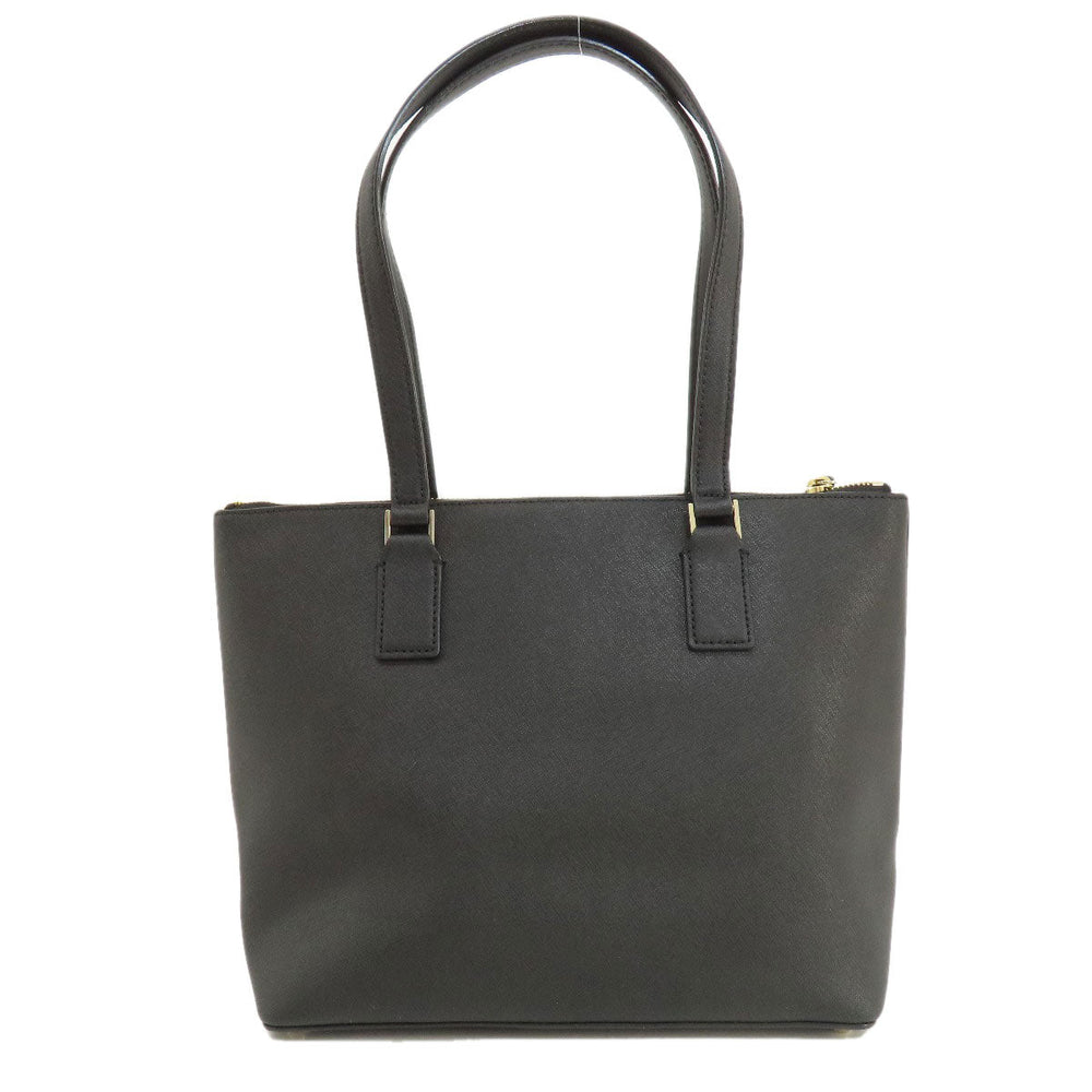 Kate Spade Tote Bag leather black logo Women Used Authentic