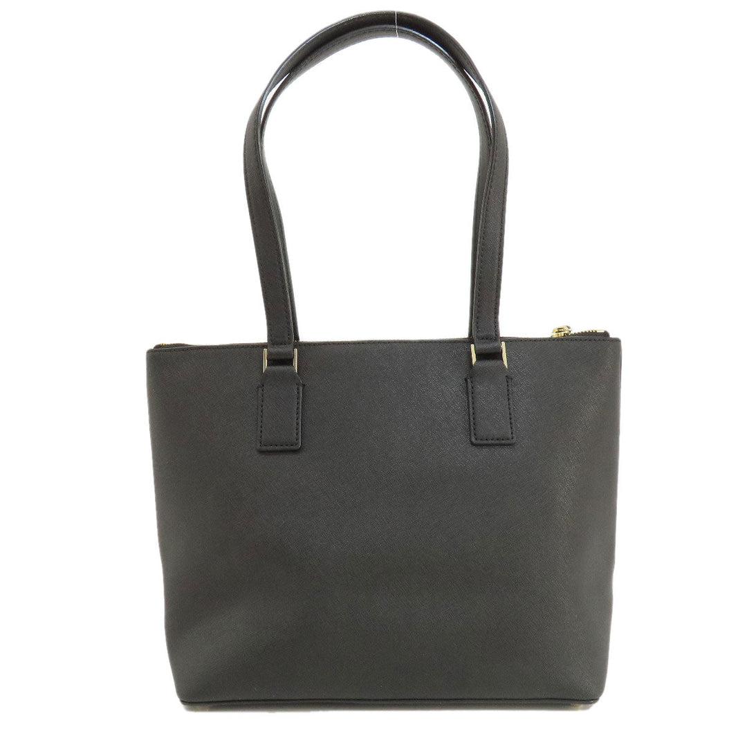 Kate Spade Tote Bag leather black logo Women Used Authentic