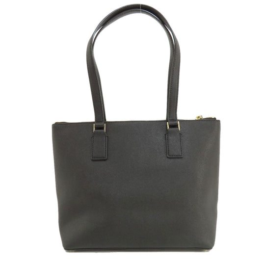Kate Spade Tote Bag leather black logo Women Used Authentic