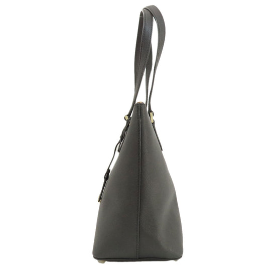Kate Spade Tote Bag leather black logo Women Used Authentic