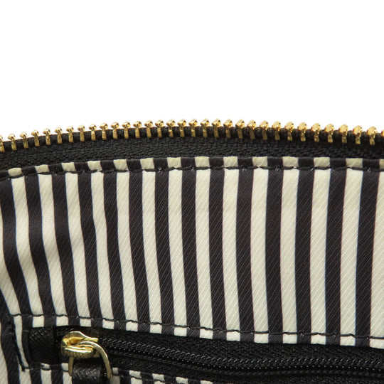 Kate Spade Tote Bag leather black logo Women Used Authentic