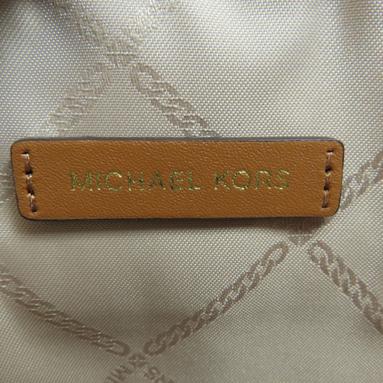 MICHAEL KORS Shoulder Bag Coated canvas, leather white Pochette MK signature Women Used Authentic
