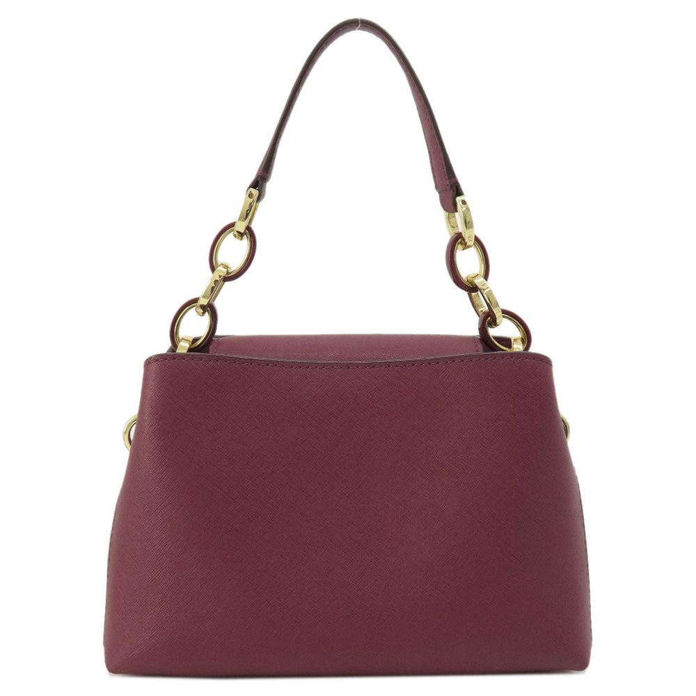 MICHAEL KORS Handbag leather purple 2WAY Women Used Authentic