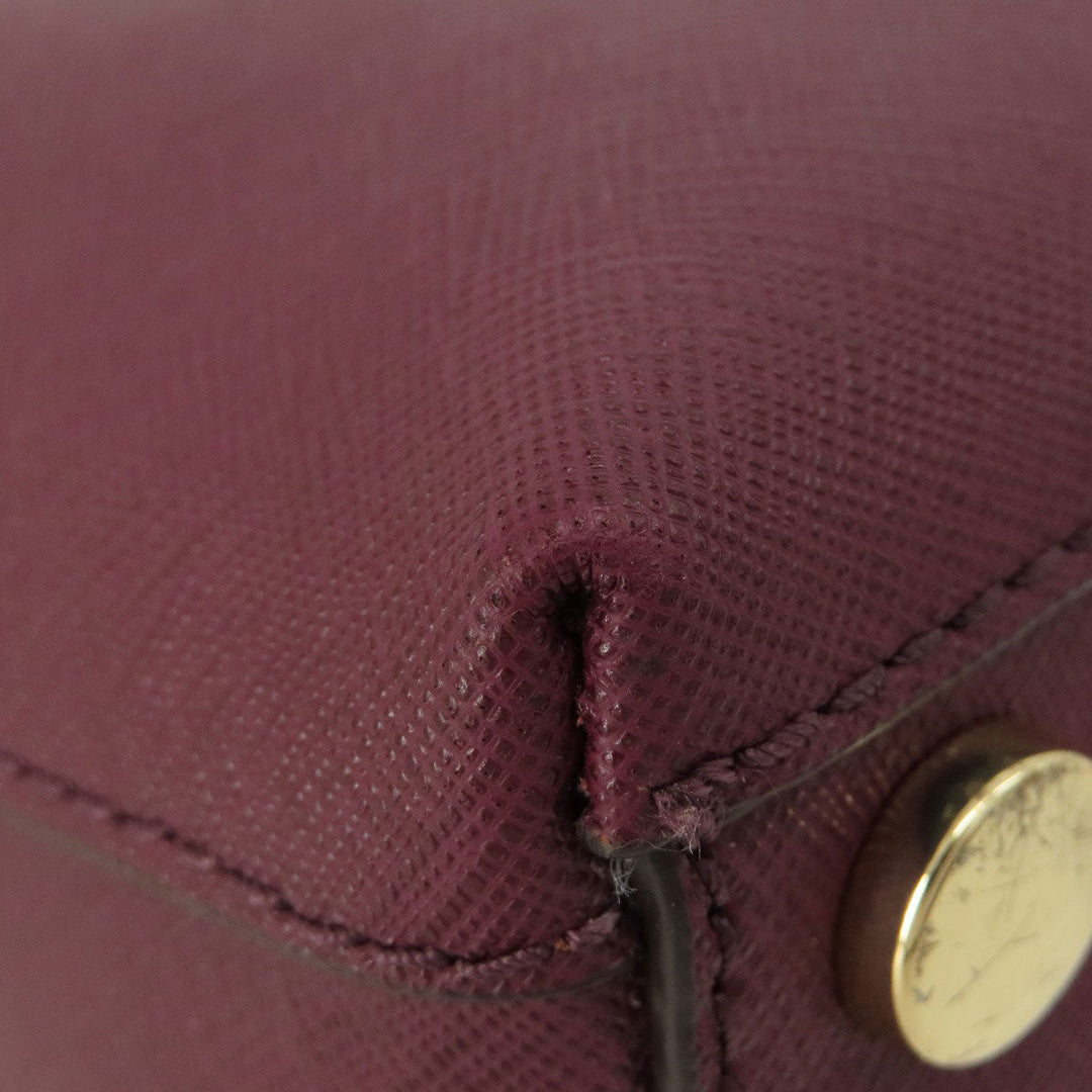 MICHAEL KORS Handbag leather purple 2WAY Women Used Authentic