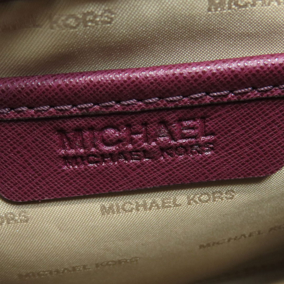 MICHAEL KORS Handbag leather purple 2WAY Women Used Authentic