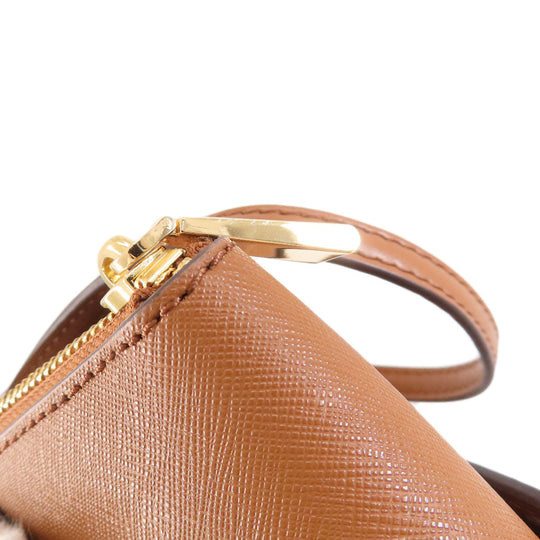 MICHAEL KORS Tote Bag PVC Brown logo Women Used Authentic
