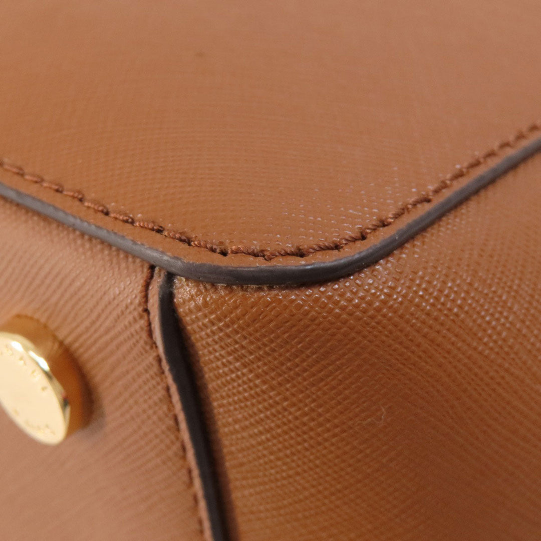MICHAEL KORS Tote Bag PVC Brown logo Women Used Authentic