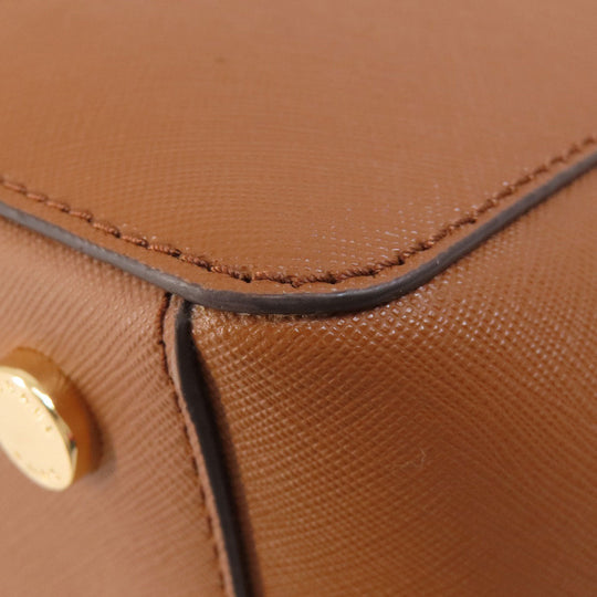 MICHAEL KORS Tote Bag PVC Brown logo Women Used Authentic