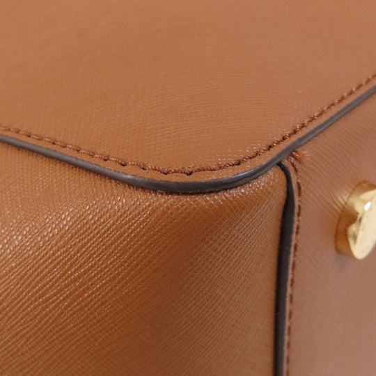 MICHAEL KORS Tote Bag PVC Brown logo Women Used Authentic