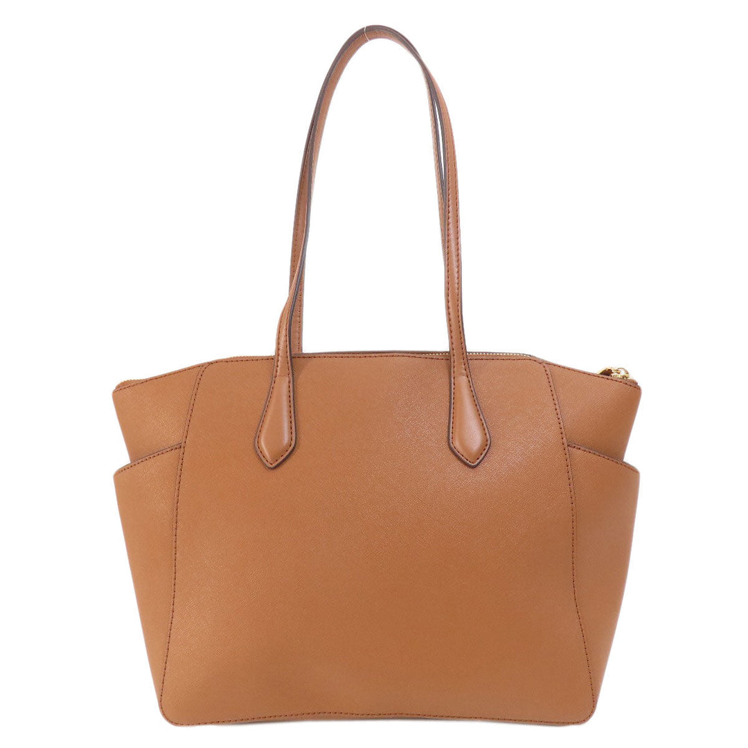 MICHAEL KORS Tote Bag PVC Brown logo Women Used Authentic