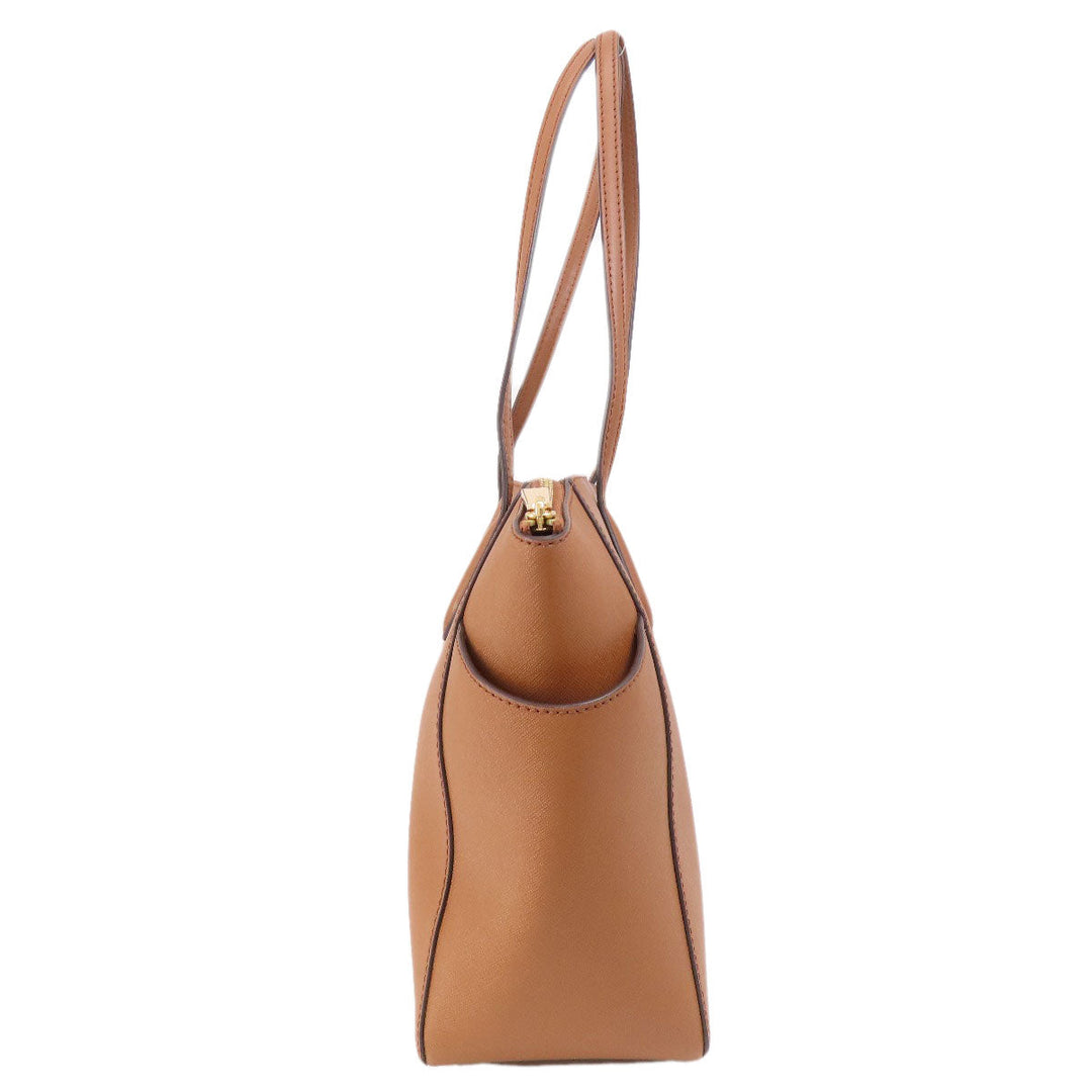MICHAEL KORS Tote Bag PVC Brown logo Women Used Authentic