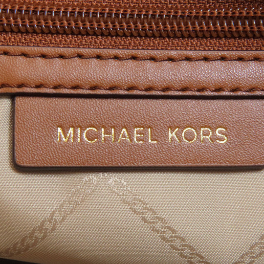 MICHAEL KORS Tote Bag PVC Brown logo Women Used Authentic
