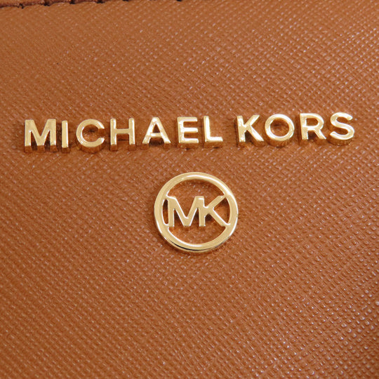 MICHAEL KORS Tote Bag PVC Brown logo Women Used Authentic