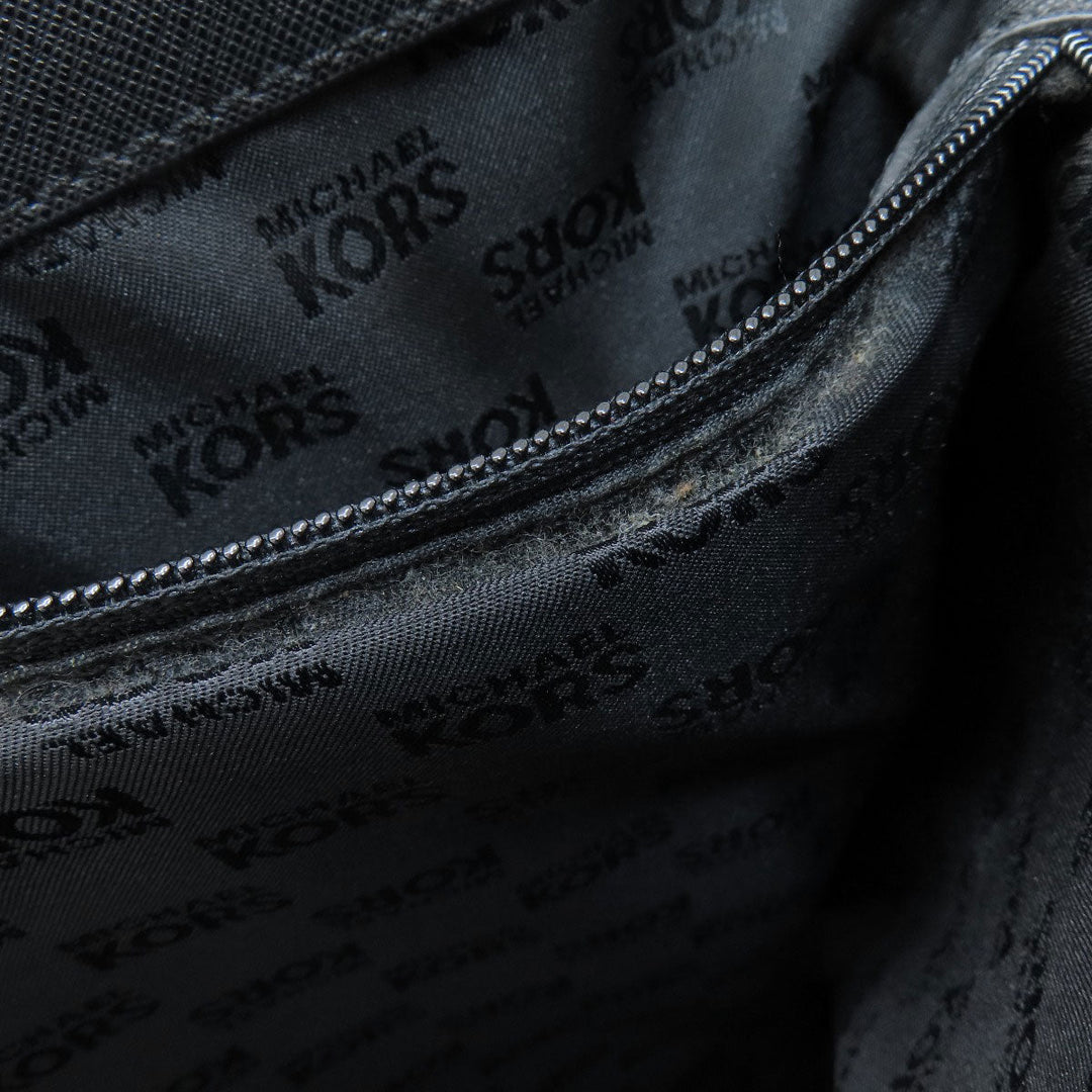 MICHAEL KORS Tote Bag PVC black logoMetal Women Used Authentic