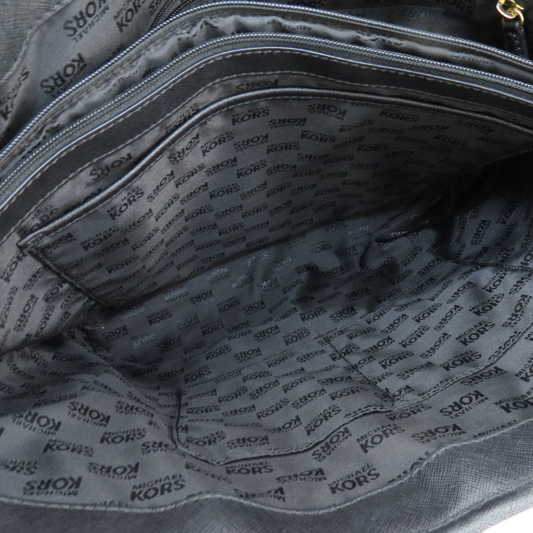 MICHAEL KORS Tote Bag PVC black logoMetal Women Used Authentic