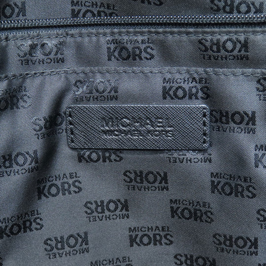 MICHAEL KORS Tote Bag PVC black logoMetal Women Used Authentic