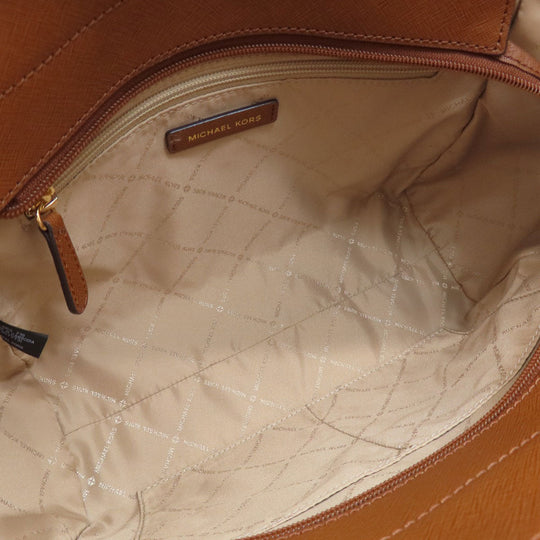 MICHAEL KORS Tote Bag PVC Brown logo Women Used Authentic
