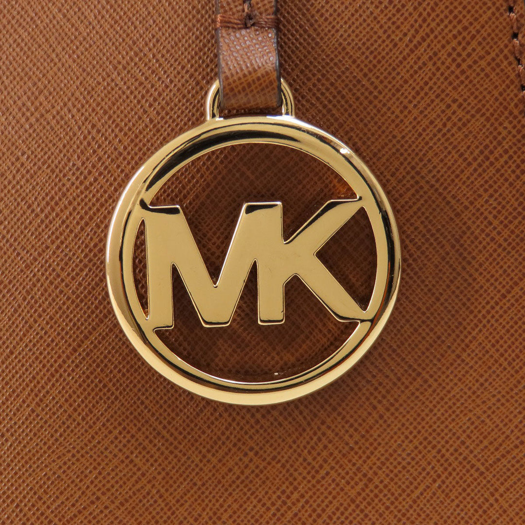 MICHAEL KORS Tote Bag PVC Brown logo Women Used Authentic