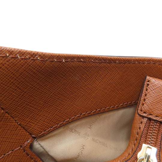 MICHAEL KORS Tote Bag PVC Brown logo Women Used Authentic