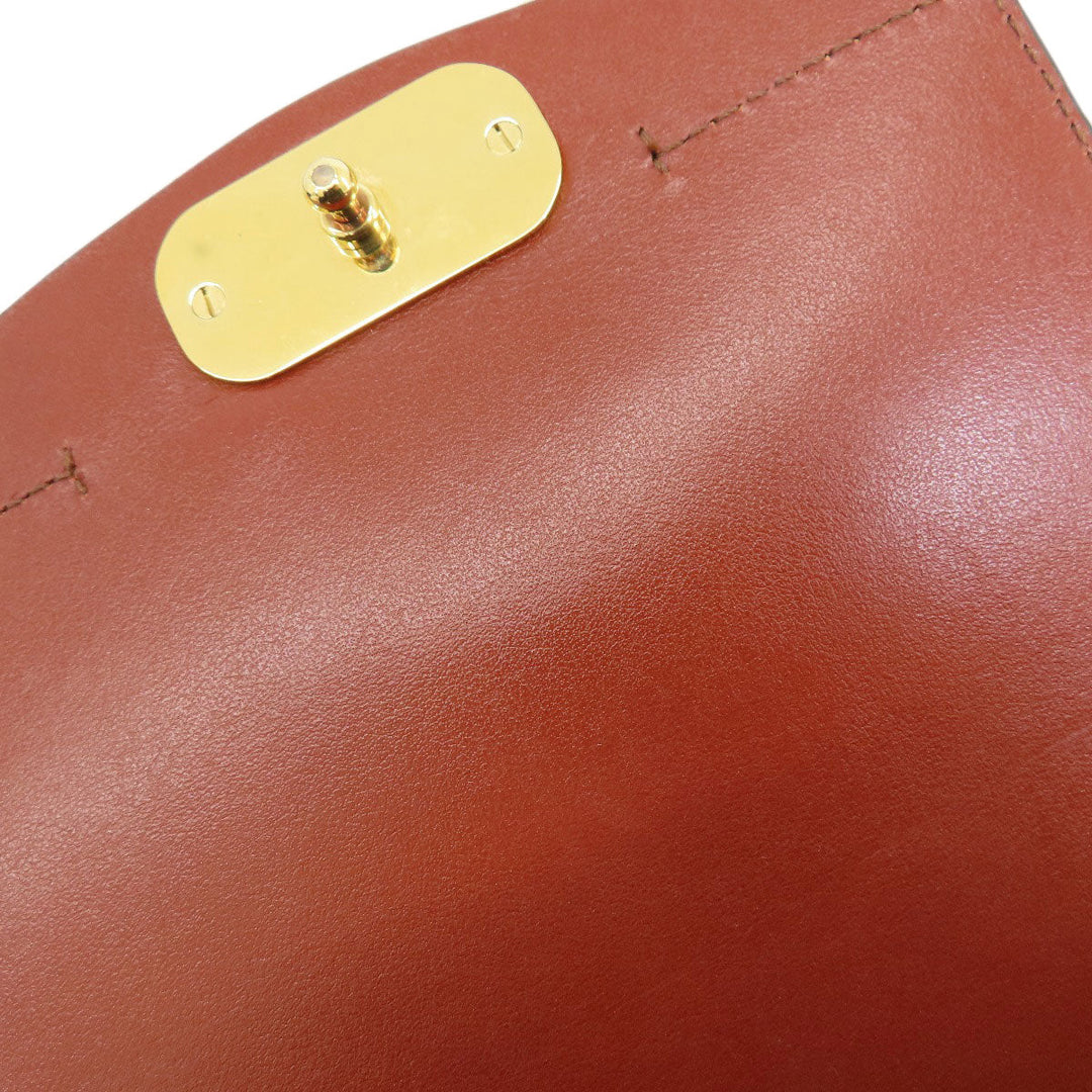 Chloe Shoulder Bag leather Brown Mini long Shoulder Chloe C 2WAY Women Used Authentic